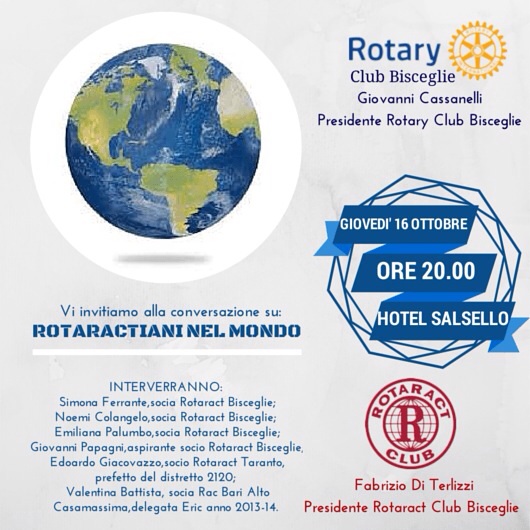 ROTARACTIANI NEL MONDO - Interclub Rotary e Rotaract Bisceglie